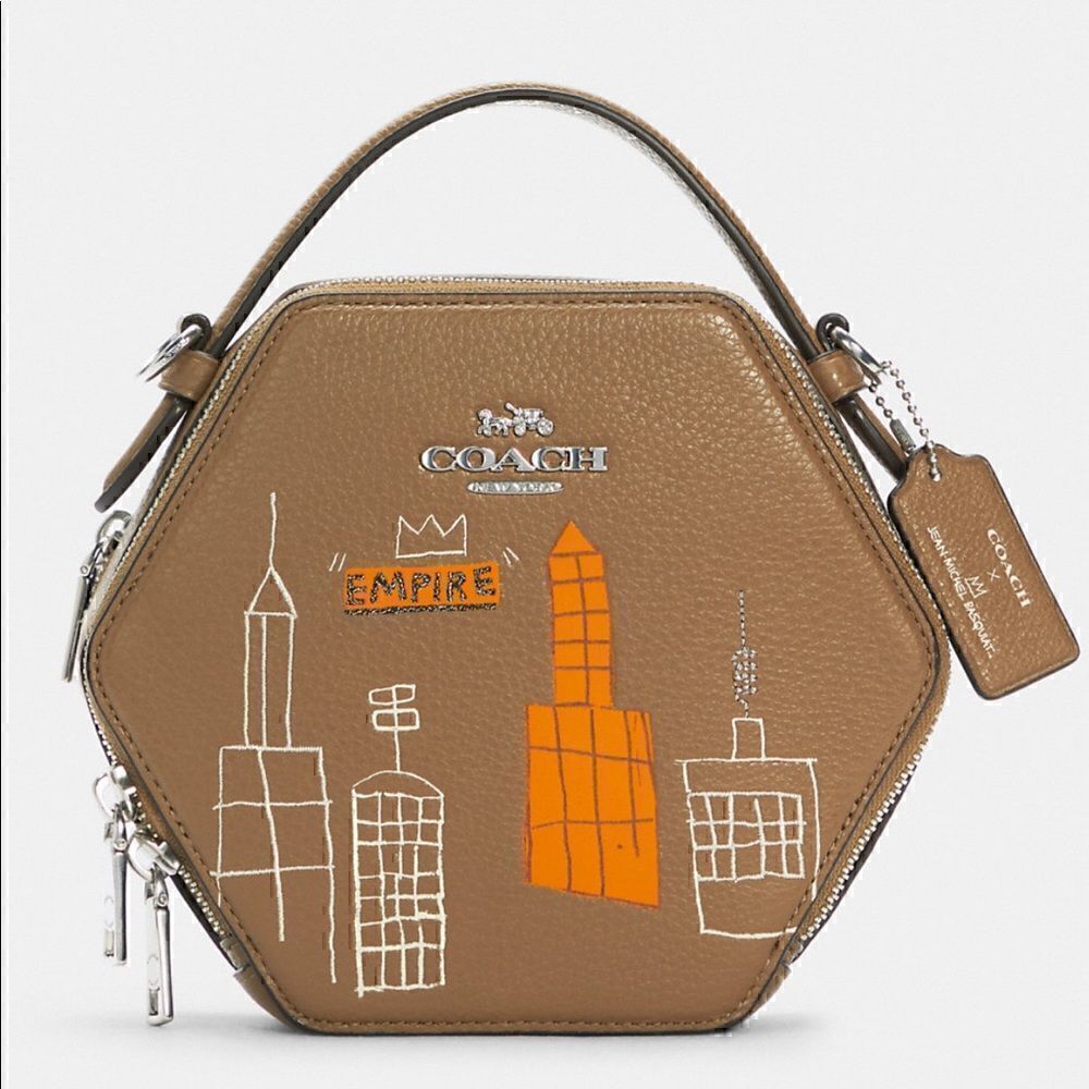 COACH X MICHEL JEAN BASQUIAT LIMITED EDITION  Hexagonal Crossbody bag nwt - Picture 7 of 16